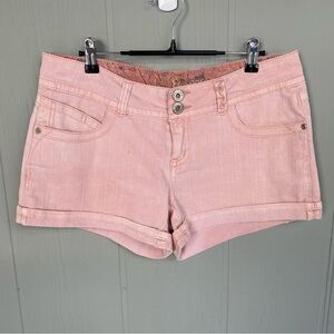 Wallflower Cuffed Pink Jean Shorts 11